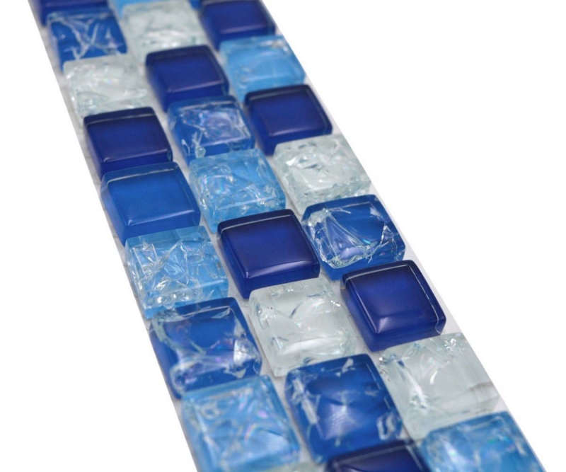 Border Border mosaic mix white blue glossy mosaic tile kitchen wall tile mirror bathroom shower wall MOS92BOR-0104_f