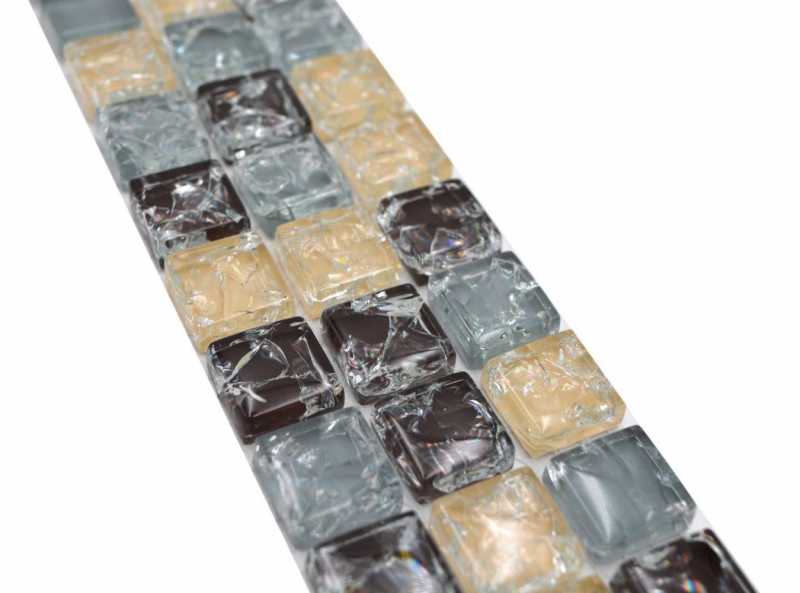 Border Border mosaic mix blue beige brown glossy mosaic tile kitchen wall tile mirror bathroom shower wall MOS92BOR-1302_f