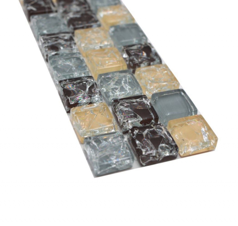 Border Border mosaic mix blue beige brown glossy mosaic tile kitchen wall tile mirror bathroom shower wall MOS92BOR-1302_f