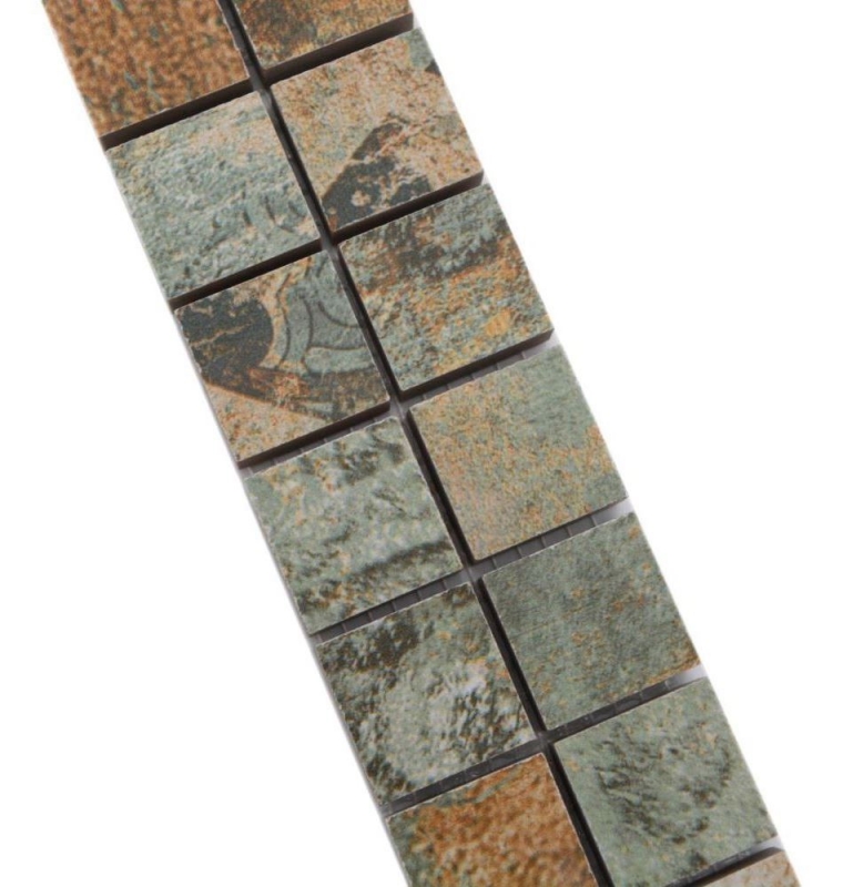 Border Border mosaic mix beige/brown/green matt carpet look mosaic tile kitchen wall tile mirror bathroom shower wall MOS18BOR-25CB_f