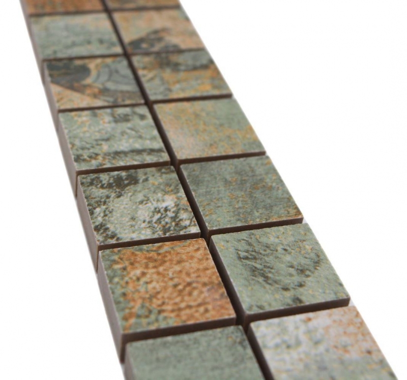 Border Border mosaic mix beige/brown/green matt carpet look mosaic tile kitchen wall tile mirror bathroom shower wall MOS18BOR-25CB_f