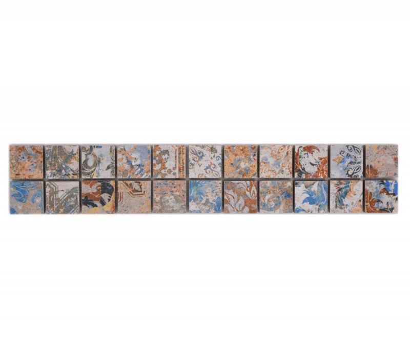 Border Border mosaic mix strong multicolored matt carpet look mosaic tile kitchen wall tile mirror bathroom shower wall MOS18BOR-25CV_f