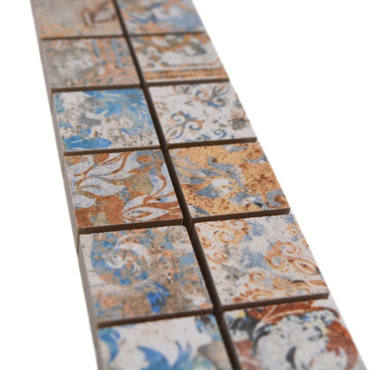 Border Border mosaic mix strong multicolored matt carpet look mosaic tile kitchen wall tile mirror bathroom shower wall MOS18BOR-25CV_f