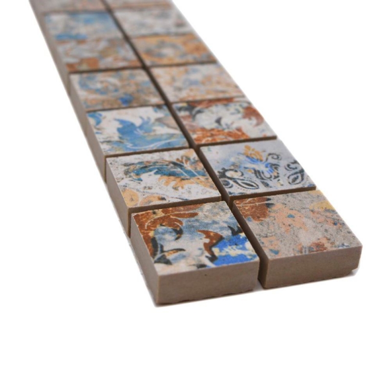 Border Border mosaic mix strong multicolored matt carpet look mosaic tile kitchen wall tile mirror bathroom shower wall MOS18BOR-25CV_f