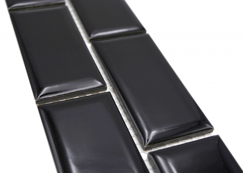 Border Border mosaic black glossy metro look mosaic tile kitchen wall tile mirror bathroom shower wall MOS26BORM-0303_f