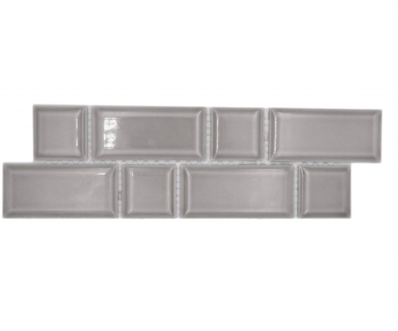 Border Border mosaic gray glossy metro look mosaic tile kitchen wall tile mirror bathroom shower wall MOS26BORWM-0202_f