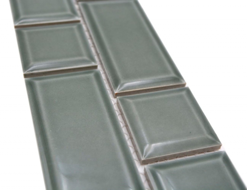 Border Border mosaic petrol glossy metro look mosaic tile kitchen wall tile mirror bathroom shower wall MOS26BORWM-0218_f