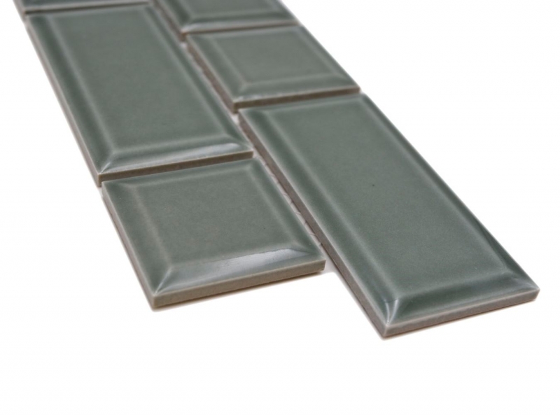 Border Border mosaic petrol glossy metro look mosaic tile kitchen wall tile mirror bathroom shower wall MOS26BORWM-0218_f
