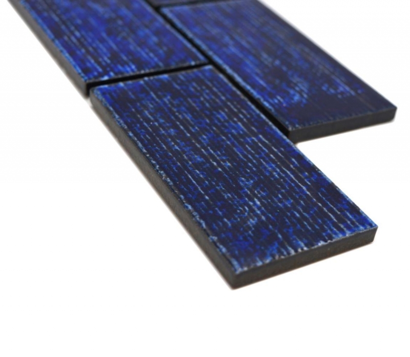 Border Border mosaic blue glossy composite look mosaic tile kitchen wall tile backsplash bathroom shower wall MOS26BOR-KAS6_f