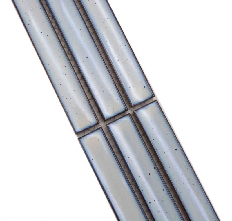 Border bordure mosaic white glossy rod look mosaic tile kitchen wall tile mirror bathroom shower wall MOS24BOR-CS66_f
