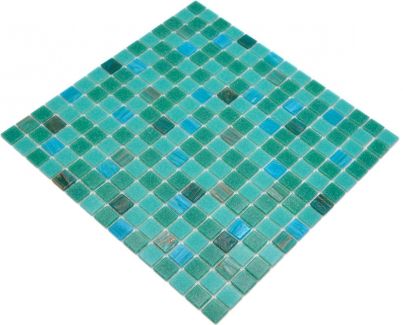 Glass mosaic mosaic tile mix turquoise green copper glossy pool look mosaic tile kitchen wall tile mirror bathroom shower wall MOS200-SMT_f