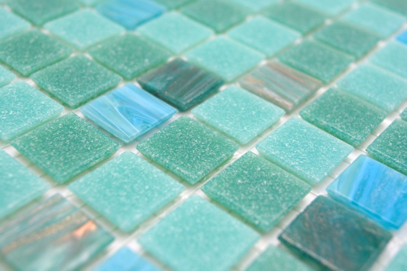 Glass mosaic mosaic tile mix turquoise green copper glossy pool look mosaic tile kitchen wall tile mirror bathroom shower wall MOS200-SMT_f
