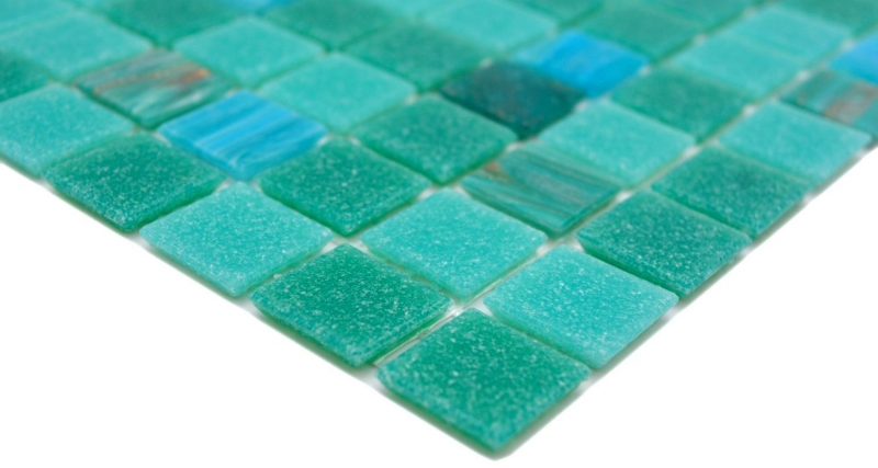 Glass mosaic mosaic tile mix turquoise green copper glossy pool look mosaic tile kitchen wall tile mirror bathroom shower wall MOS200-SMT_f