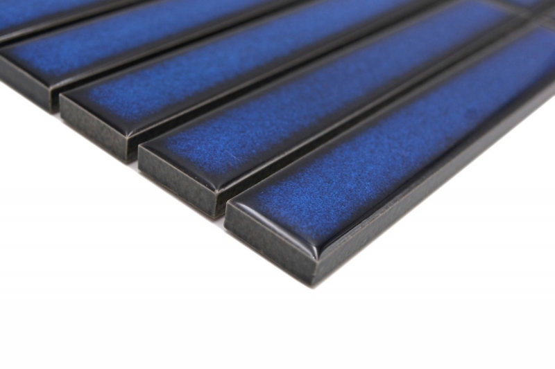 Hand-painted ceramic mosaic rods Modern Art cobalt blue glossy MOS24-S40_m