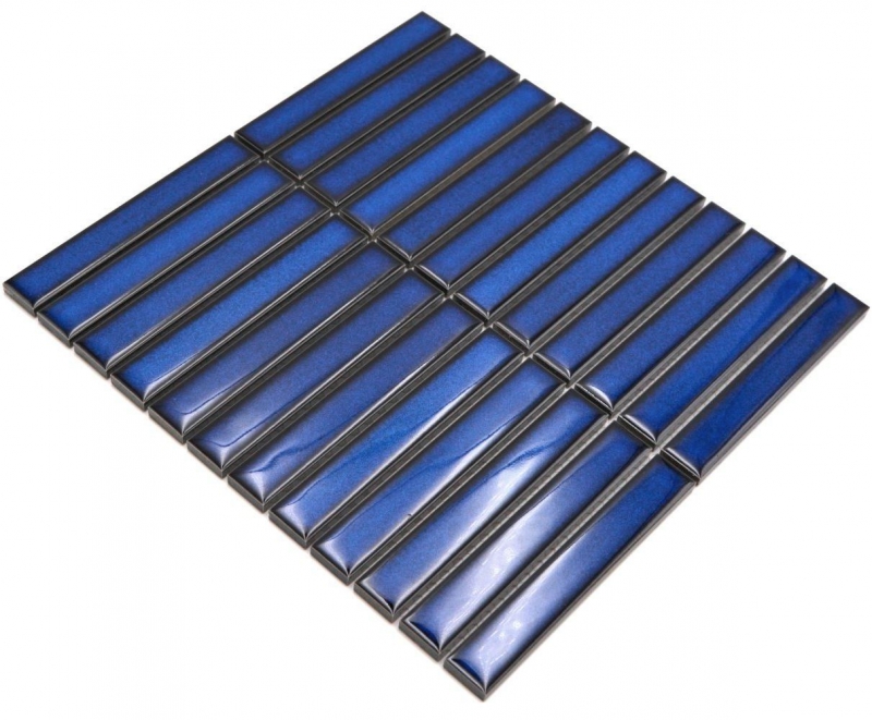 Hand-painted ceramic mosaic rods Modern Art cobalt blue glossy MOS24-S40_m