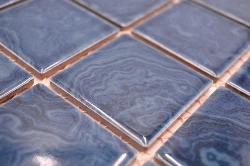 Hand-painted ceramic mosaic tile blue ice blue streaks MOS14-0404_m