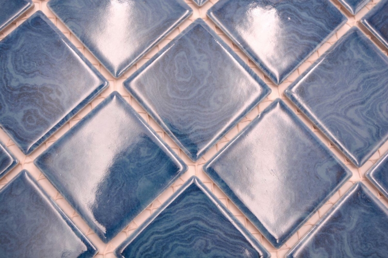Hand-painted ceramic mosaic tile blue ice blue streaks MOS14-0404_m