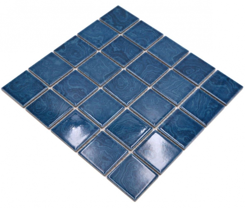 Hand-painted ceramic mosaic tile blue ice blue streaks MOS14-0404_m