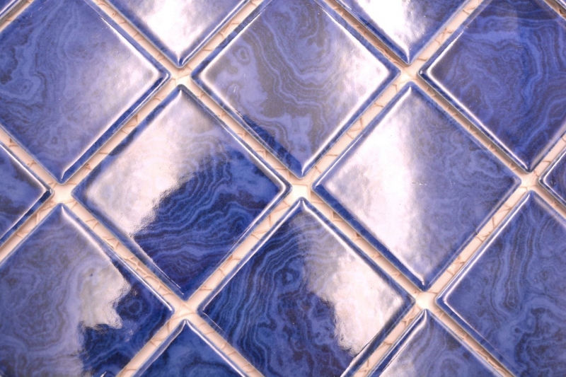 Hand-painted ceramic mosaic tile cobalt blue light blue streaks MOS14-0406_m