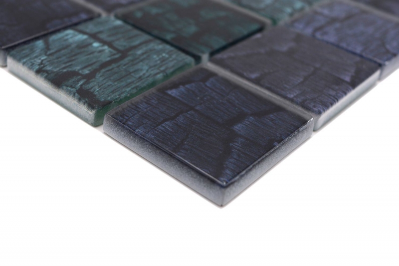 Hand-painted glass mosaic mosaic tile stone look forest dark green black anthracite MOS88-59P_m