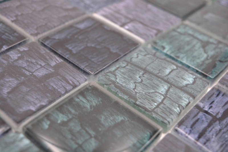 Hand-painted glass mosaic mosaic tile stone look forest dark green black anthracite MOS88-59P_m