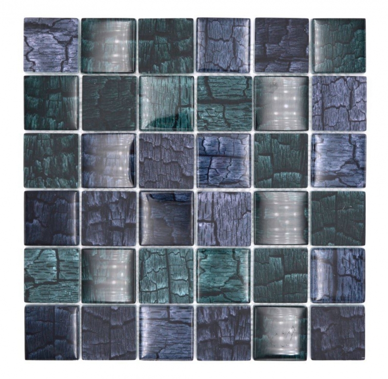 Hand-painted glass mosaic mosaic tile stone look forest dark green black anthracite MOS88-59P_m