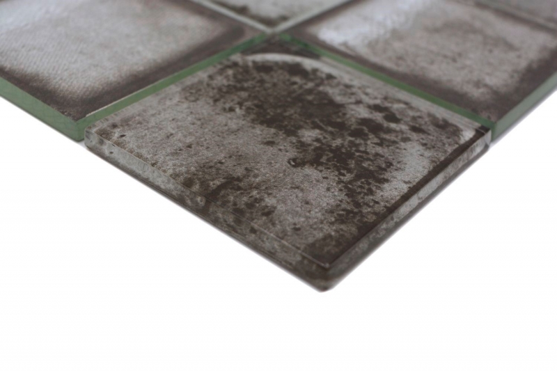 Hand-painted glass mosaic mosaic tile Retro Vinatage cement style urban gray MOS88-S04_m