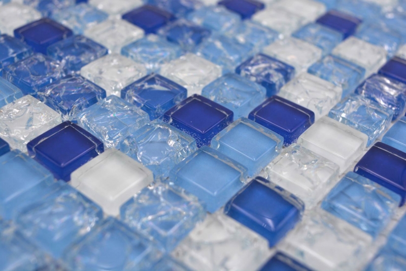 Hand-painted glass mosaic mosaic tile off-white blue MOS92-0104_m