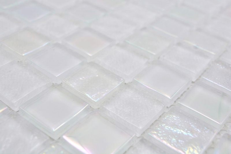 Hand-painted glass mosaic mosaic tile small flip flop iridescent white multicolored MOS65-S10_m