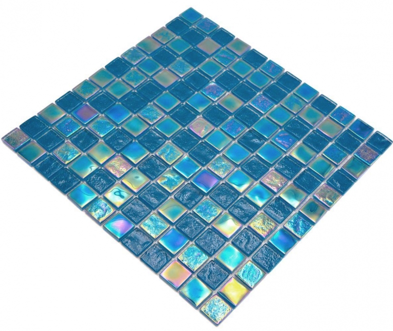 Hand-painted glass mosaic mosaic tile small flip flop iridescent black multicolored MOS65-S63_m