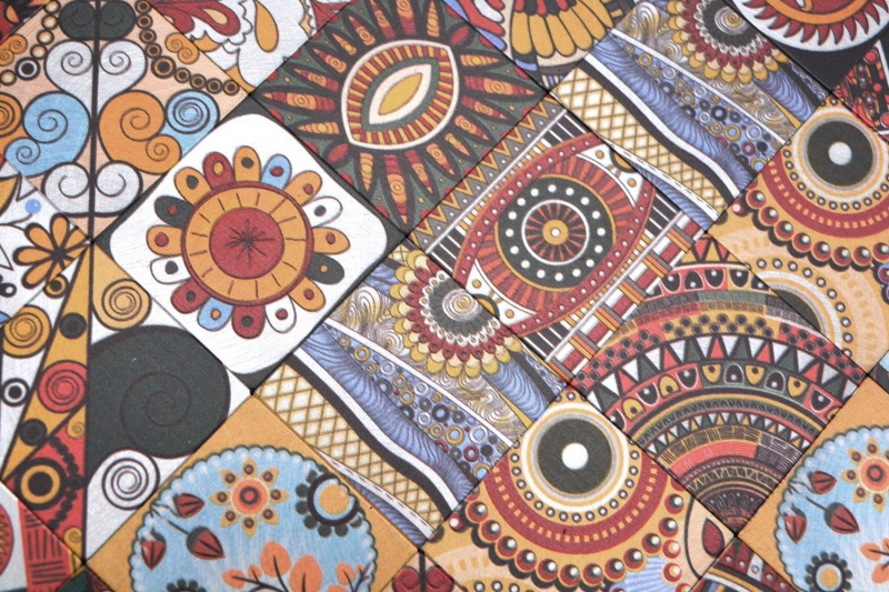 Hand Pattern Self-adhesive Mosaic Mat Metal Retro Mandala Pattern Mat Afrikaans Ornament MOS200-U01_m
