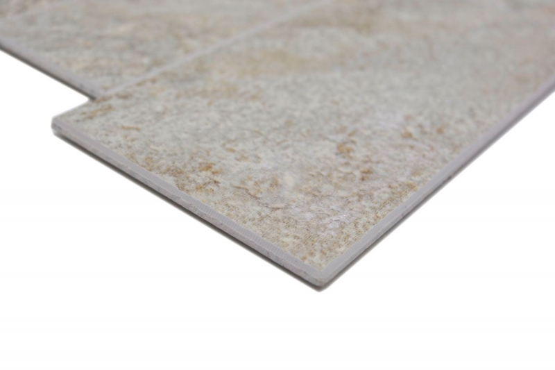 Hand sample Self-adhesive mosaic mat Vinyl stone look beige gray Rectangular MOS200-SP01_m