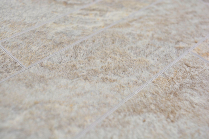 Hand sample Self-adhesive mosaic mat Vinyl stone look beige gray Rectangular MOS200-SP01_m