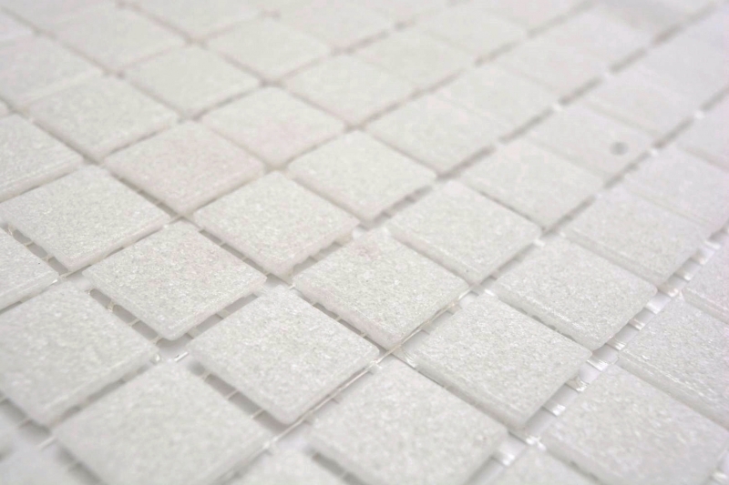Hand-painted glass mosaic Pool mosaic Floating mosaic Old white Light gray Cream MOS200-A03_m