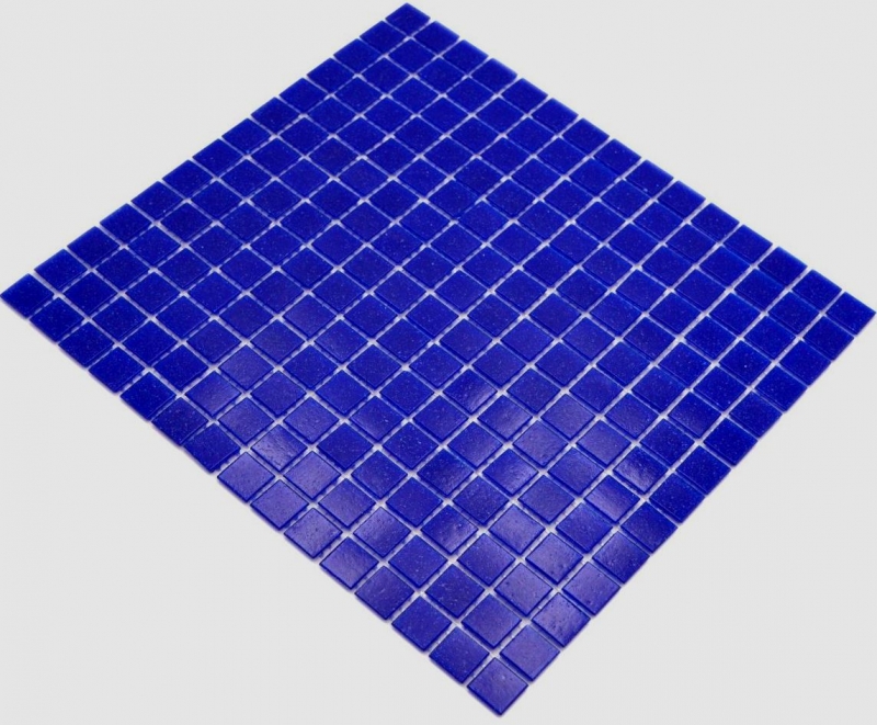 Hand-painted glass mosaic Pool mosaic Floating mosaic Ultramarine blue Dark blue Spots MOS200-A20_m