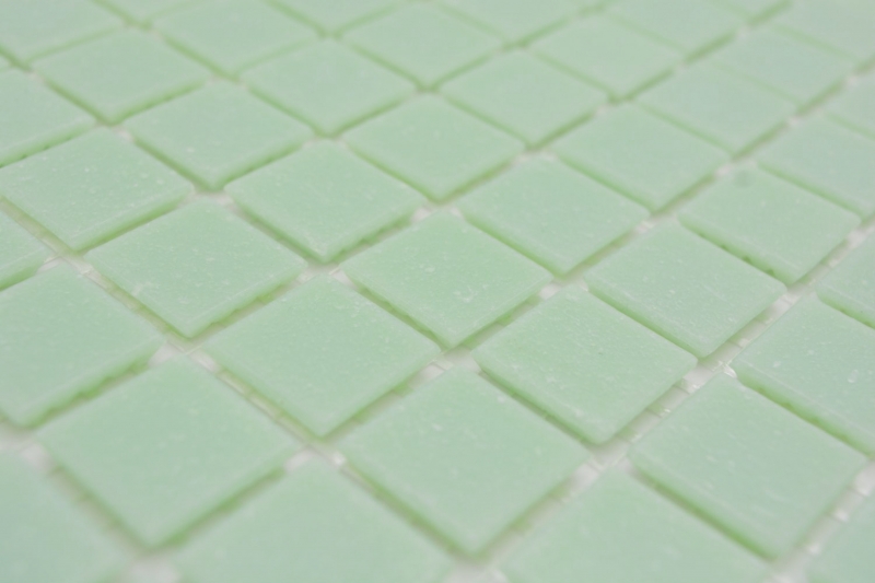 Hand-painted glass mosaic Pool mosaic Floating mosaic Light green Pastel green Spots MOS200-A21_m