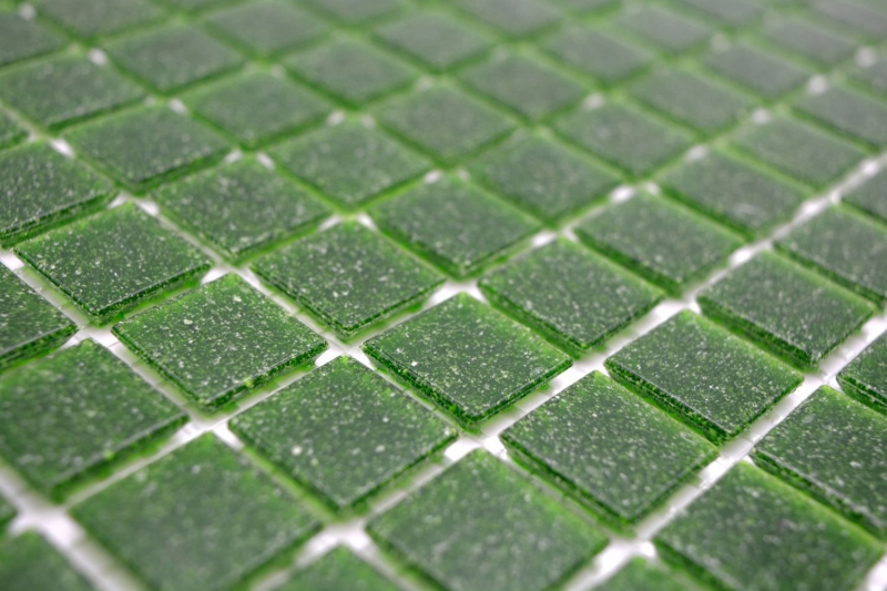 Hand-painted glass mosaic pool mosaic floating mosaic dark green bottle green spots MOS200-A26_m