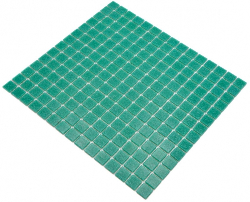 Hand-painted glass mosaic pool mosaic floating mosaic turquoise green spots MOS200-A63_m