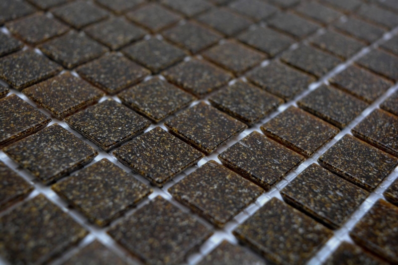 Hand-painted glass mosaic mosaic tile dark brown spots MOS200-A36_m