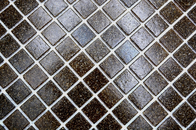 Hand-painted glass mosaic mosaic tile dark brown spots MOS200-A36_m