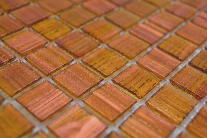 Hand-painted glass mosaic mosaic tile gold-brown copper MOS230-G34_m