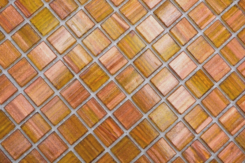 Hand-painted glass mosaic mosaic tile gold-brown copper MOS230-G34_m