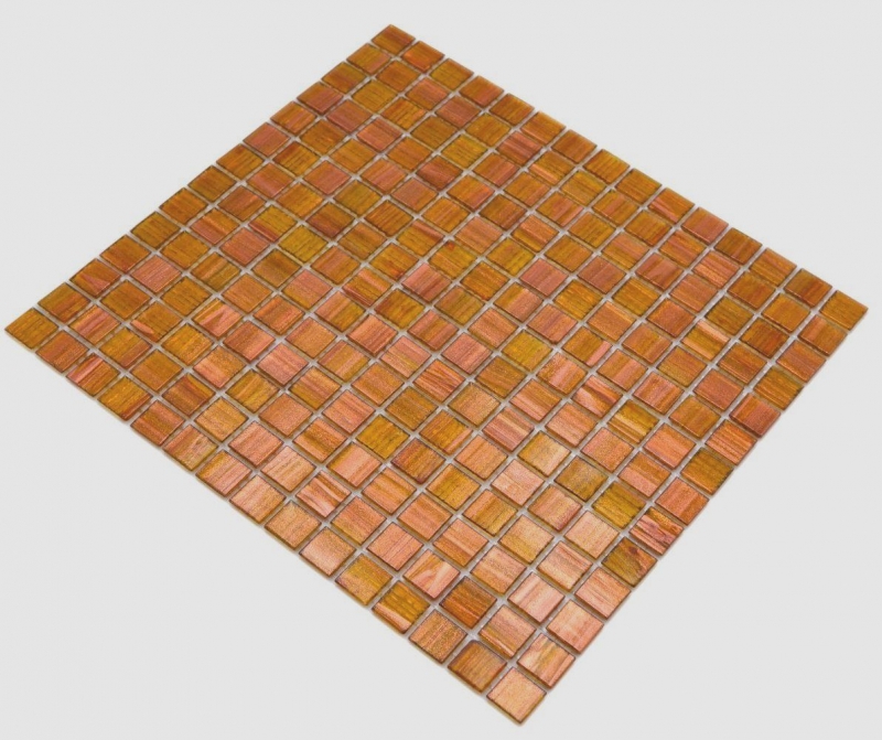 Hand-painted glass mosaic mosaic tile gold-brown copper MOS230-G34_m