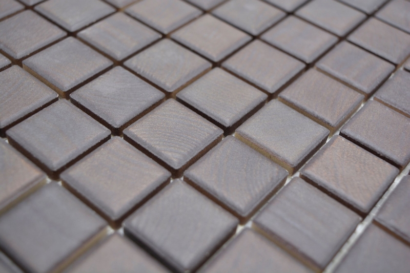 Ceramic mosaic tiles Jasba wenge matt wood-effect kitchen wall bathroom tile shower wall / 10 mosaic mats