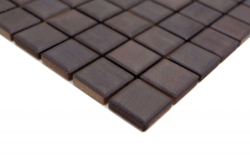 Ceramic mosaic tiles Jasba wenge matt wood-effect kitchen wall bathroom tile shower wall / 10 mosaic mats