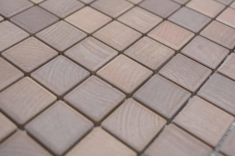 Ceramic mosaic tiles Jasba oak matt wood look kitchen wall bathroom tile shower wall / 10 mosaic mats