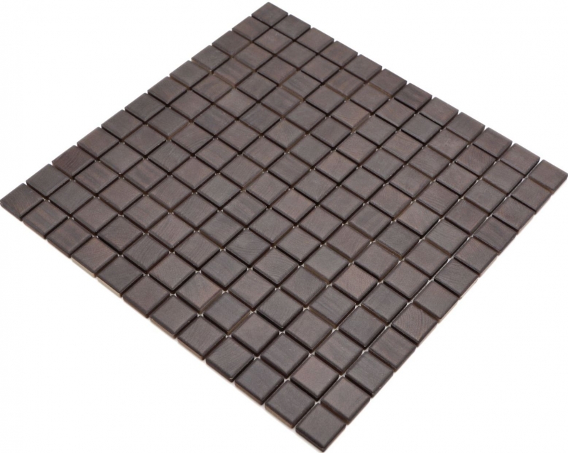Jasba Senja Pure mosaic ceramic stoneware wenge matt wood effect kitchen bathroom shower MOSJB28 1 mat
