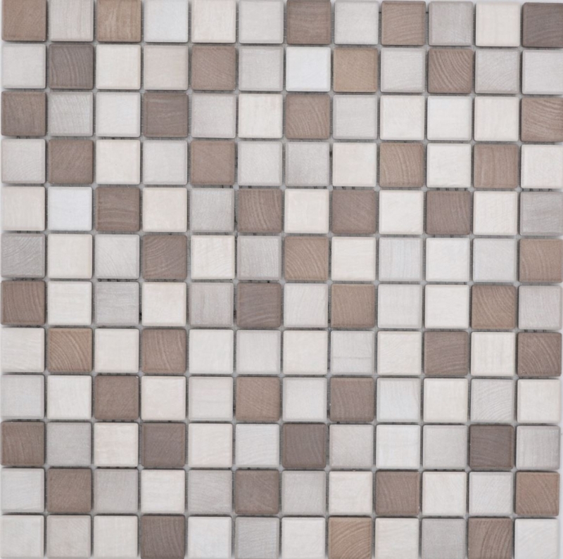 Jasba Senja Pure mosaic ceramic stoneware wood-mix matt wood look kitchen bathroom shower MOSJB05 1 mat