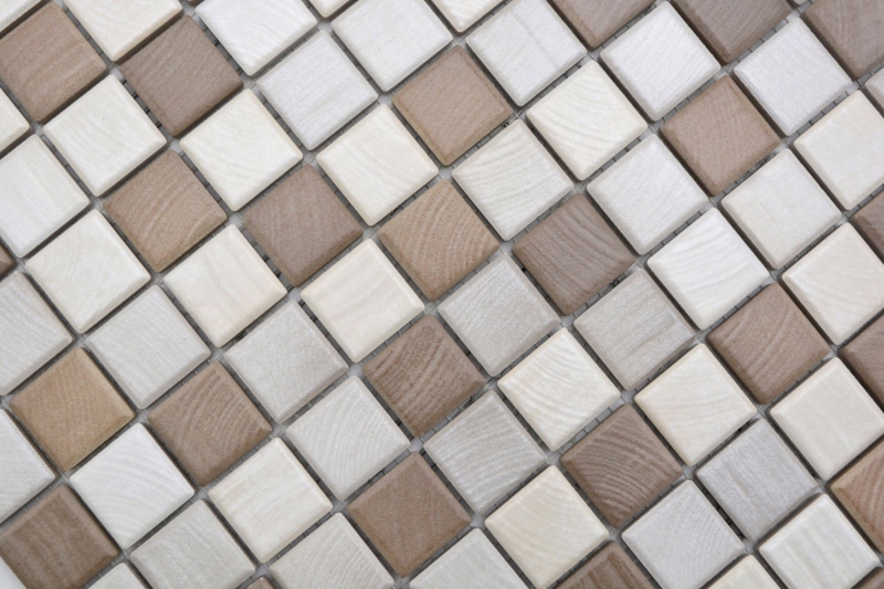 Jasba Senja Pure mosaic ceramic stoneware wood-mix matt wood look kitchen bathroom shower MOSJB05 1 mat