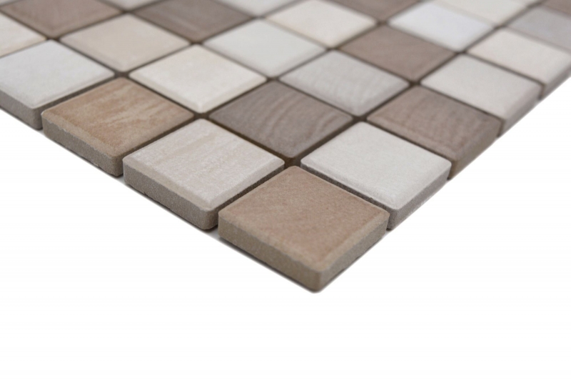 Jasba Senja Pure mosaic ceramic stoneware wood-mix matt wood look kitchen bathroom shower MOSJB05 1 mat